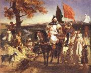 Moroccan Chieftain Receiving Tribute Eugene Delacroix